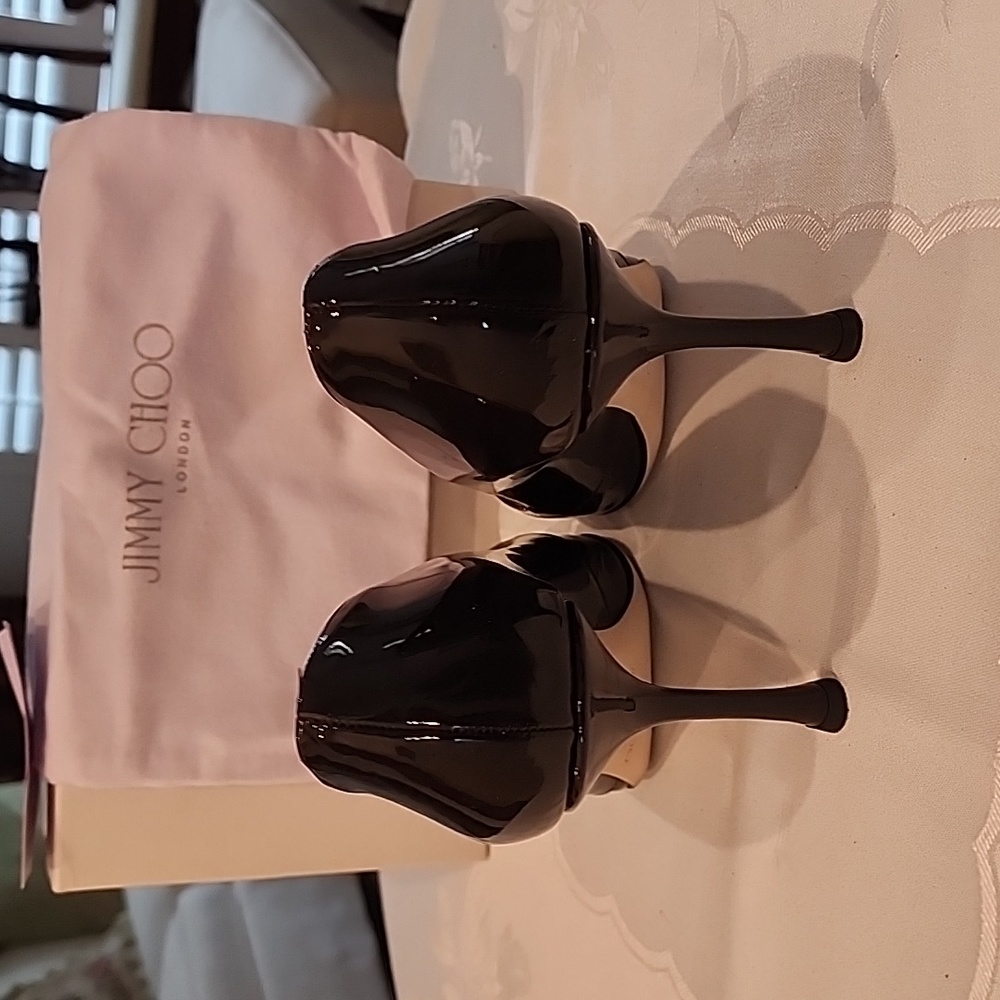 Jimmy Choo Patten Black Heels View 2